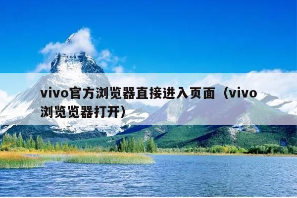 vivo官方浏览器直接进入页面（vivo浏览览器打开）